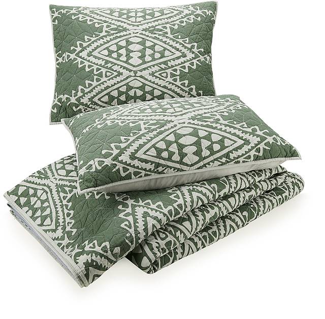 Jungalow by Justina II Green Full/Queen 3 Pc Quilt Set - Thumbnail - Image 7
