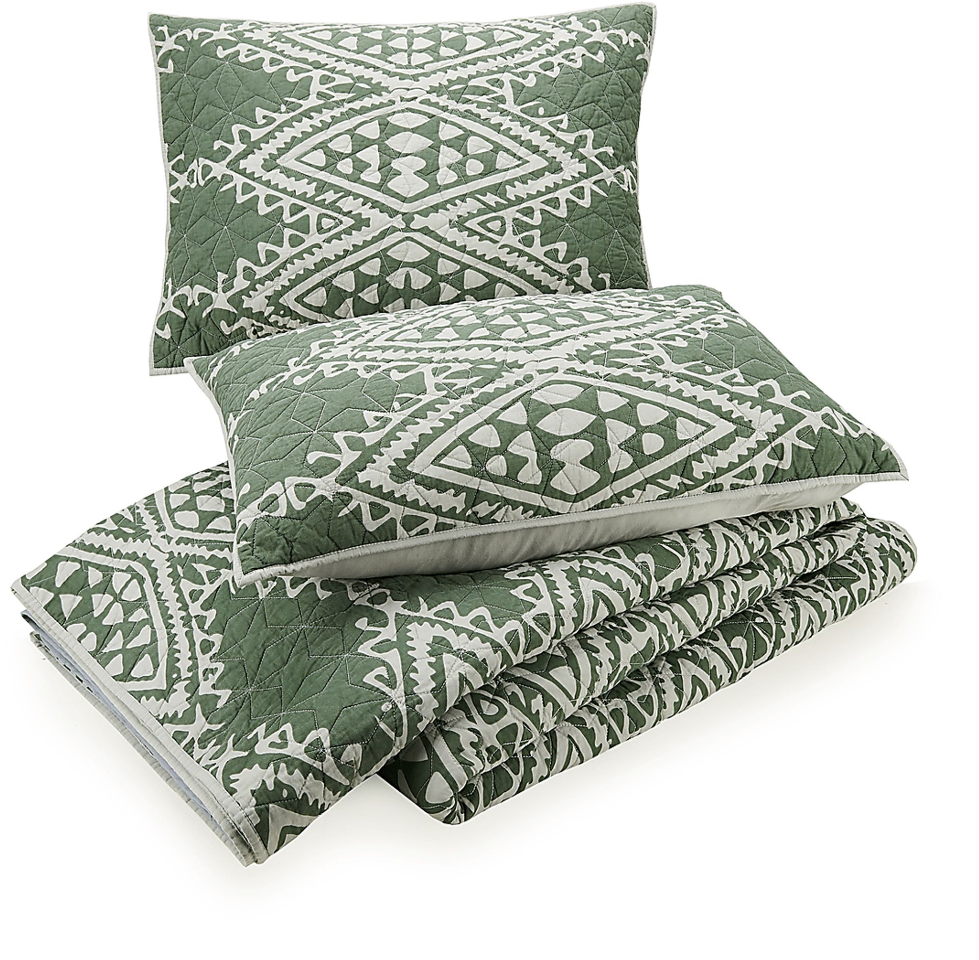 Jungalow by Justina II Green Full/Queen 3 Pc Quilt Set - Image 7