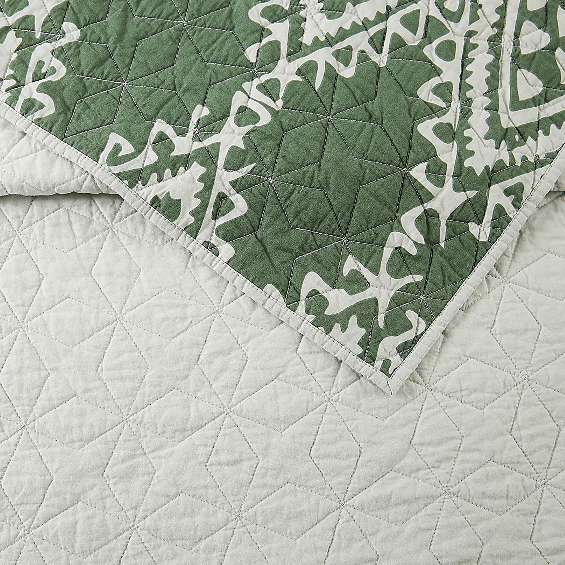 Jungalow by Justina II Green Full/Queen 3 Pc Quilt Set - Image 9