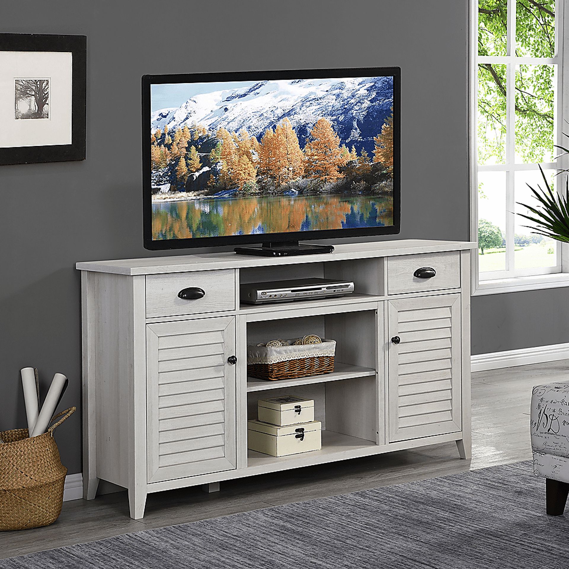 Oakenwald White 60 in. Console - Image 4
