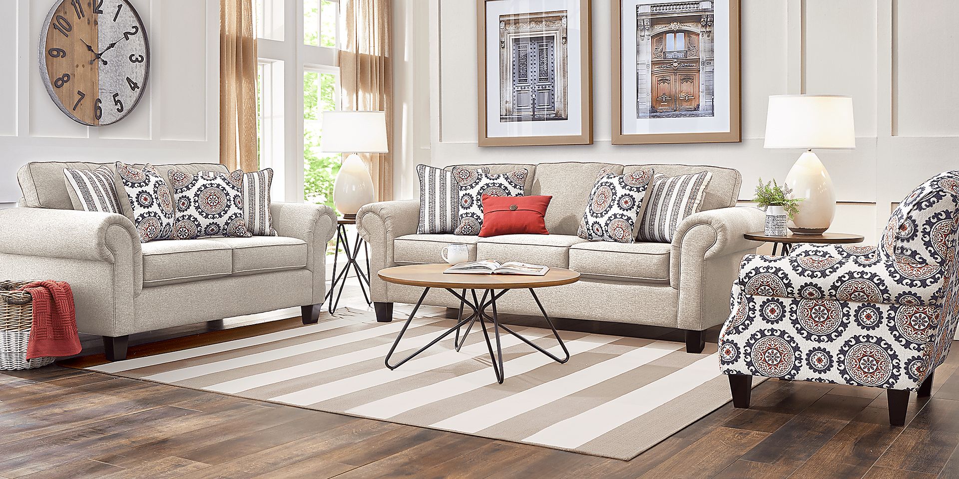 Oakhurst Beige 8 Pc Living Room - Image 1