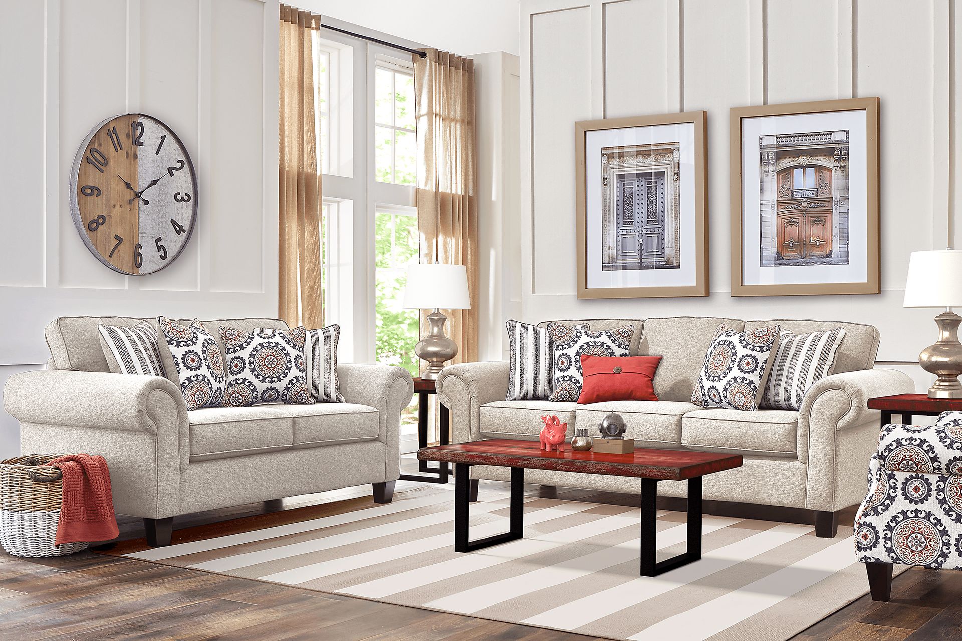 Oakhurst Beige 8 Pc Living Room - Image 1