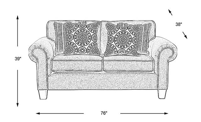 Dimension Image. Please refer to the Dimension Tab on this page for dimension details.
