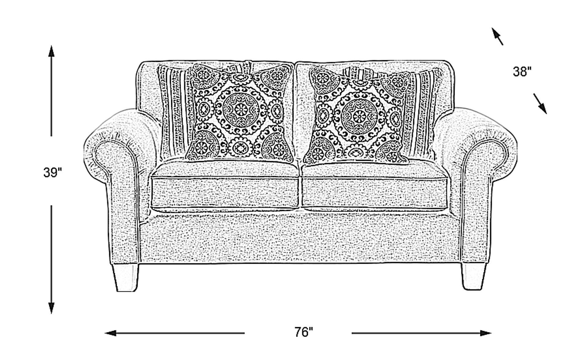 Dimension Image. Please refer to the Dimension Tab on this page for dimension details.