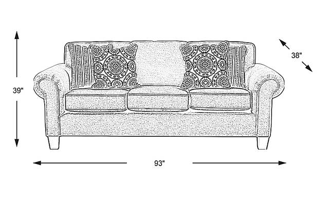 Dimension Image. Please refer to the Dimension Tab on this page for dimension details.