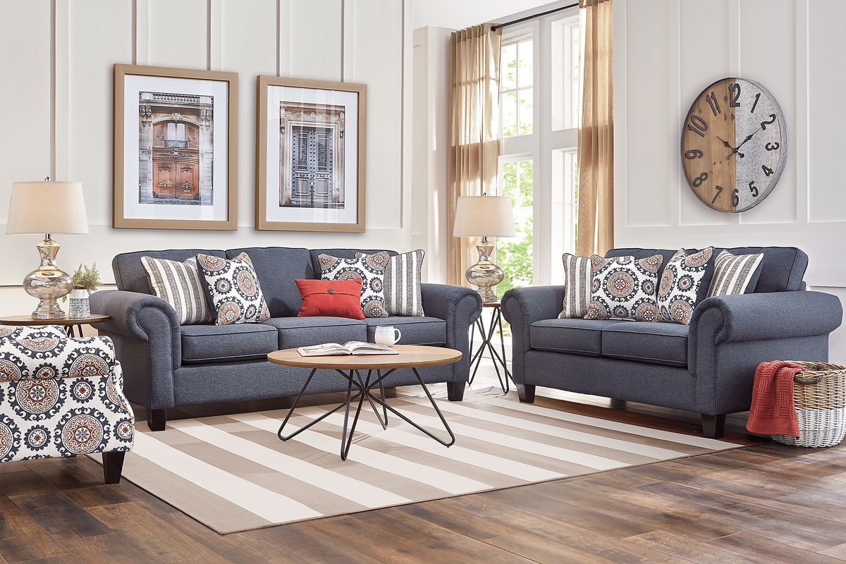 【Lrose】WTW　TISMO SOFA DENIM2 Carissa Manor - Denim - Sofa – Furniture Warehouse Ohio