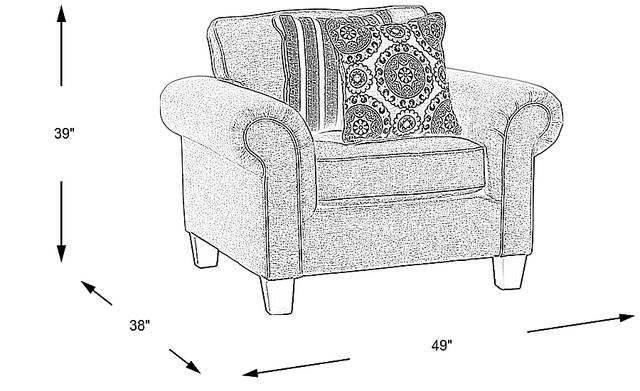 Dimension Image. Please refer to the Dimension Tab on this page for dimension details.