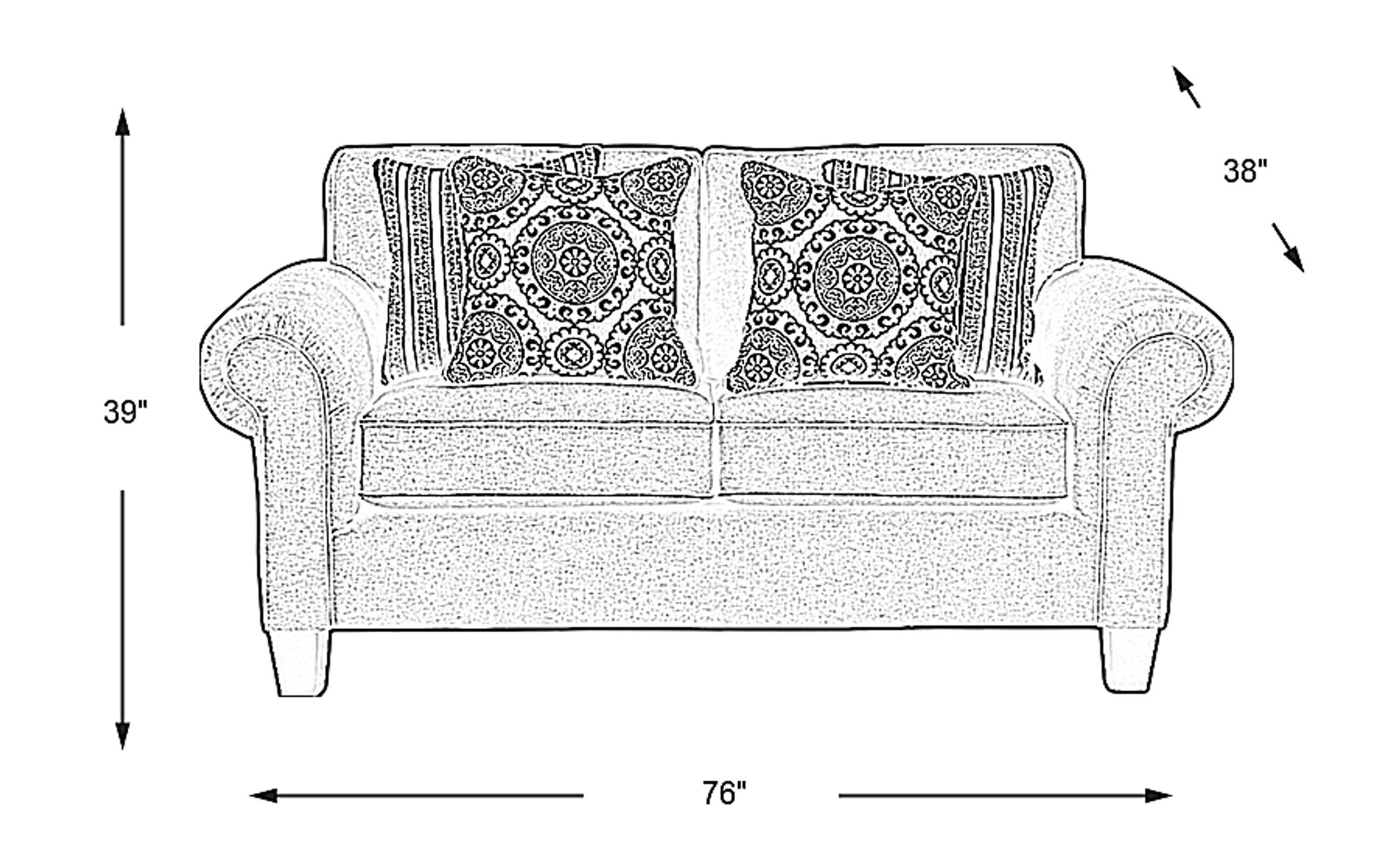 Dimension Image. Please refer to the Dimension Tab on this page for dimension details.