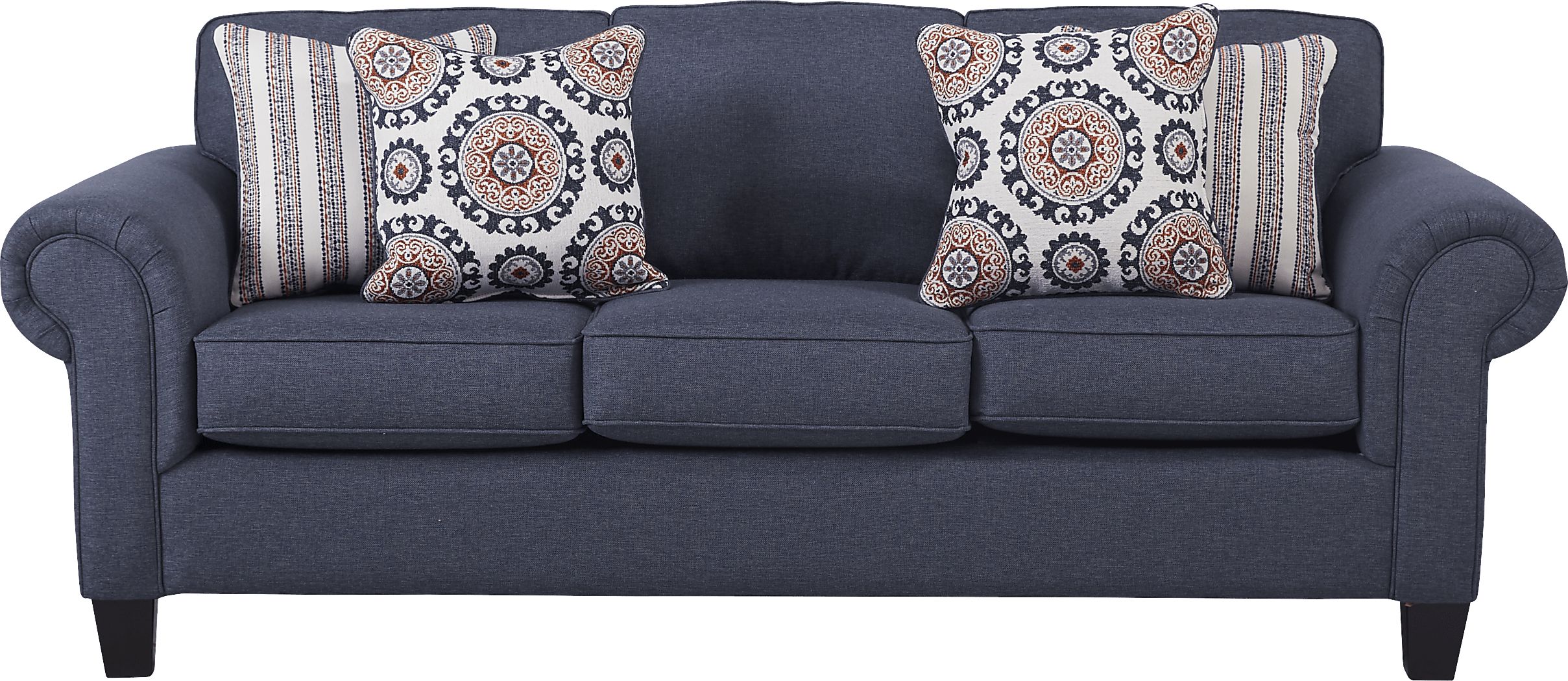 Oakhurst Denim Blue Polypropylene Fabric Sofa | Rooms to Go