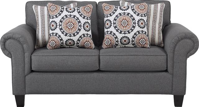 Oakhurst Gray Loveseat - Thumbnail - Image 1