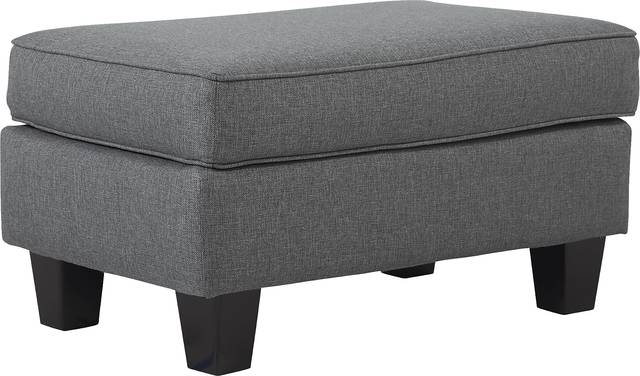 Oakhurst Gray Ottoman - Thumbnail - Image 1
