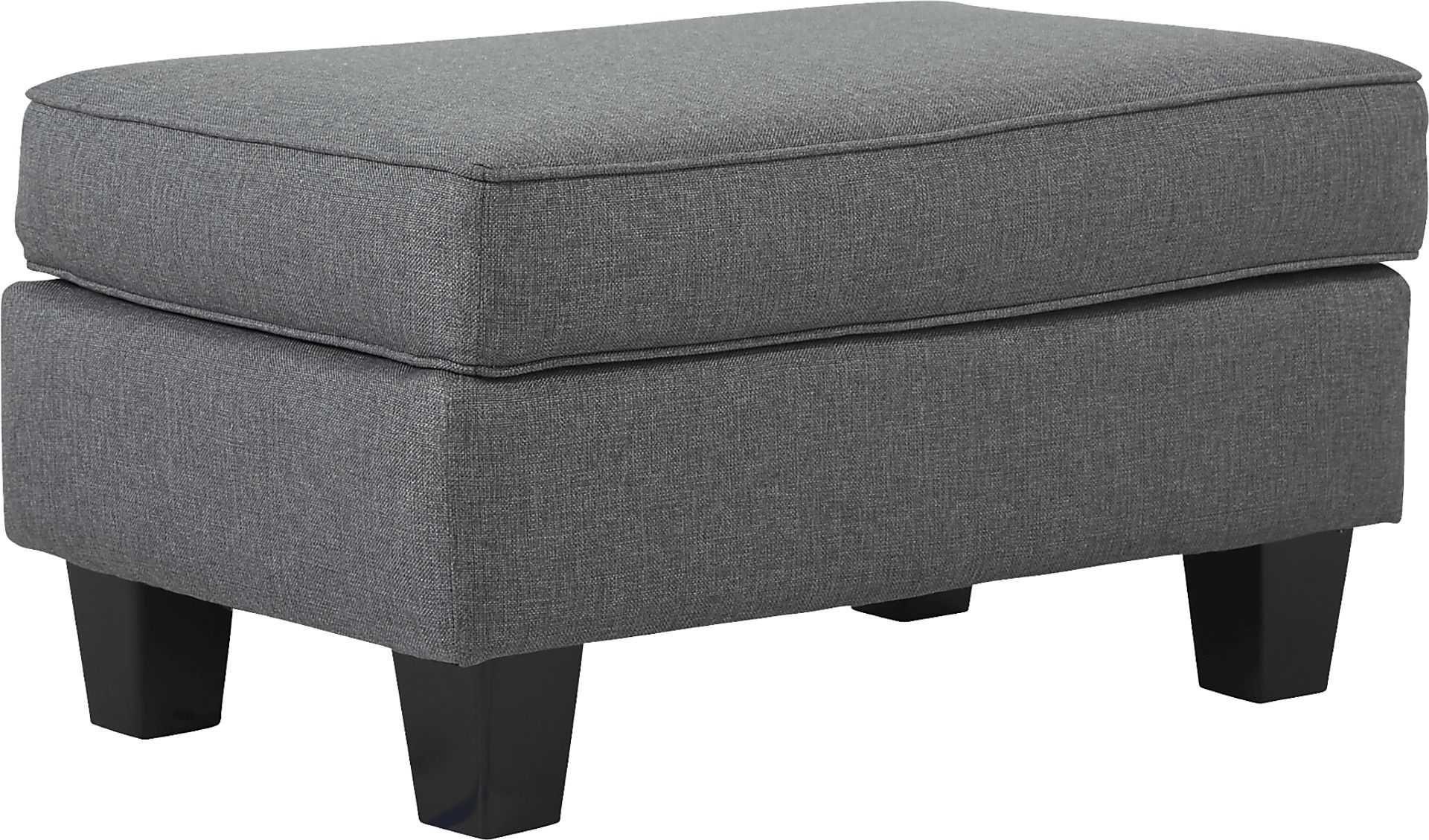 Oakhurst Gray Ottoman - Image 1