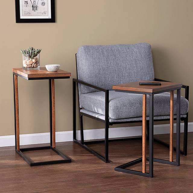 Oaklane Brown Nesting Tables, Set of 2 - Thumbnail - Image 2