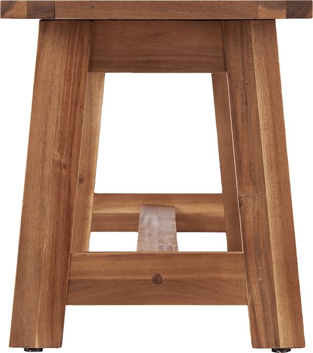 Oaklane Natural Outdoor Dining Bench - Thumbnail - Image 4