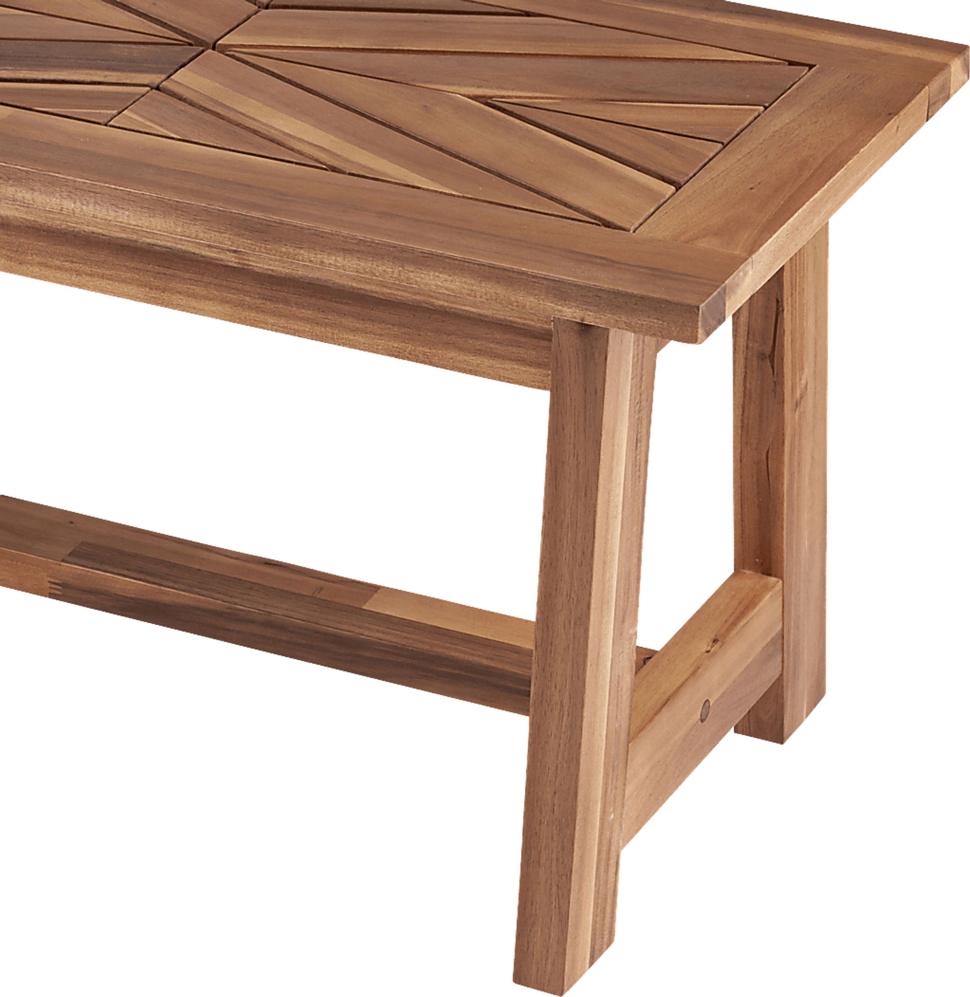 Oaklane Natural Outdoor Dining Bench - Image 5