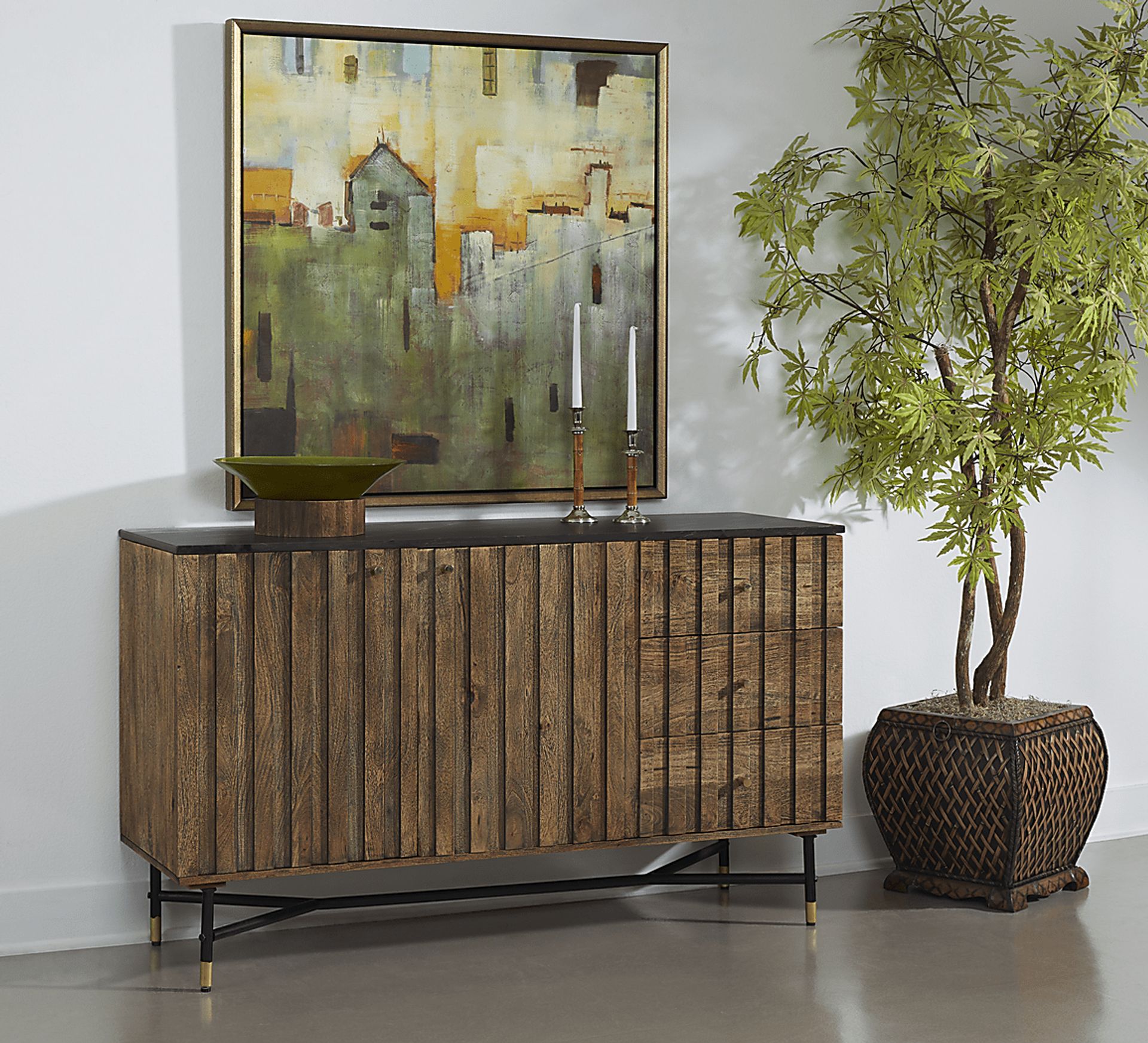 Oaklett Brown Credenza - Image 2
