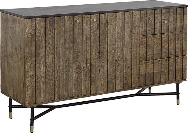 Oaklett Brown Credenza - Thumbnail - Image 1