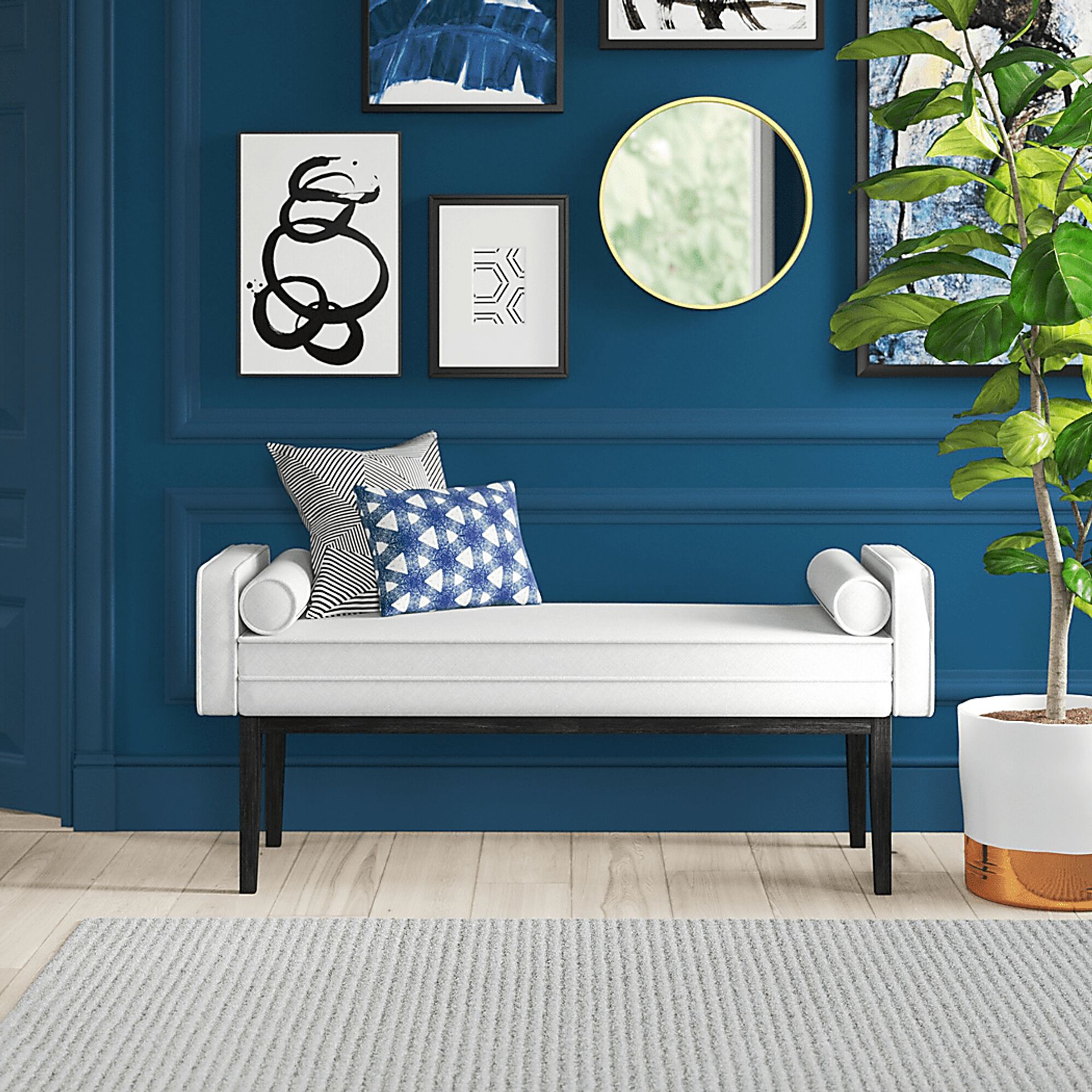 Oakmere White Bed Bench - Image 5