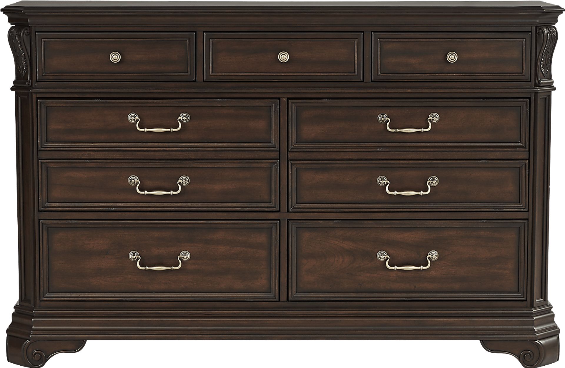 Oakmont Brown Cherry 7 Pc King Bedroom - Image 4