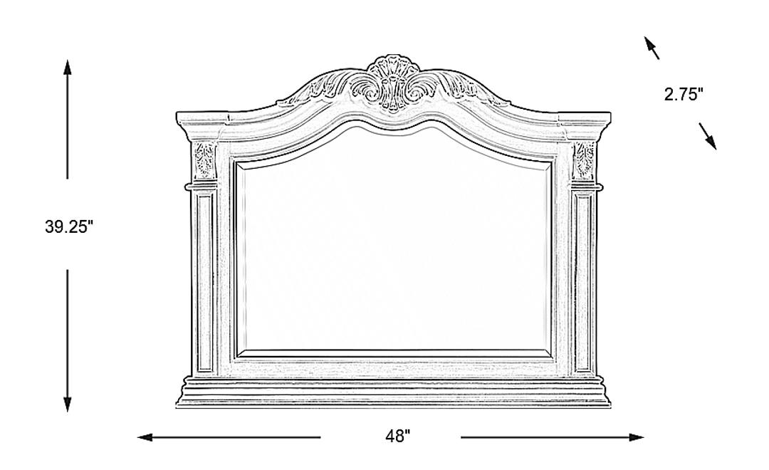 Oakmont Brown Cherry Mirror