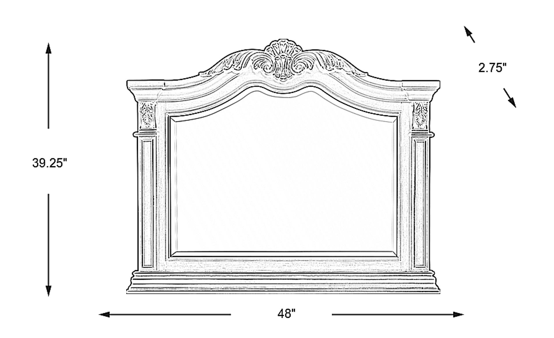 Dimension Image. Please refer to the Dimension Tab on this page for dimension details.