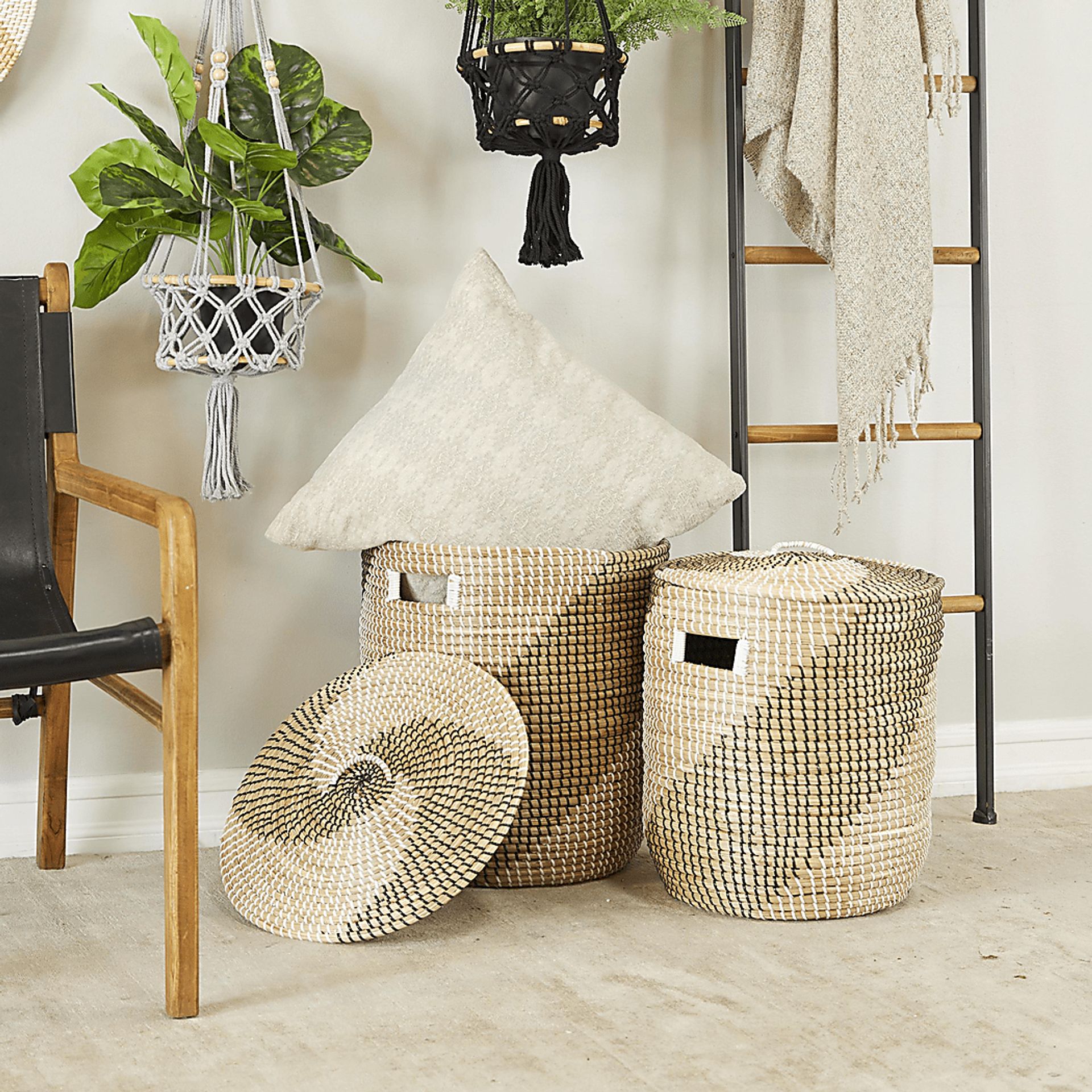 Oakom Brown Basket, Set of 2 - Image 2