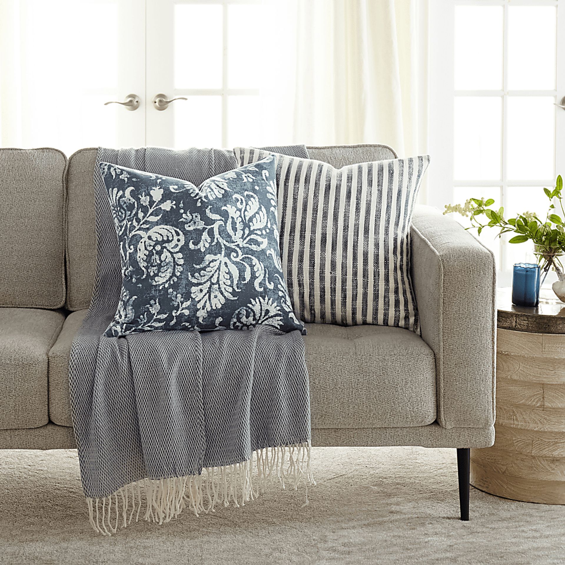 Oakoms Navy Accent Pillow Set of 2 - Image 2