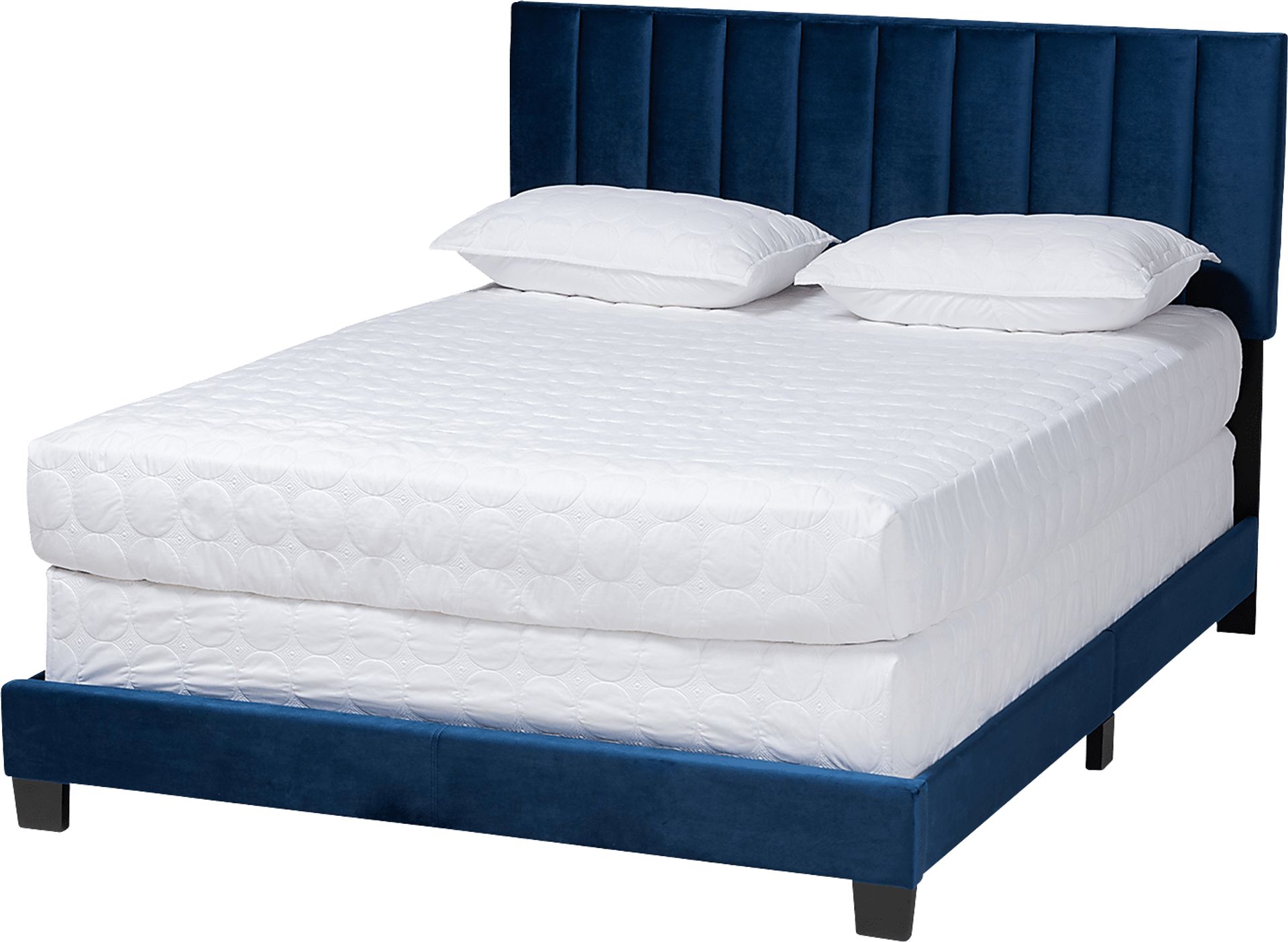 Oaksys Navy Queen Bed - Image 1