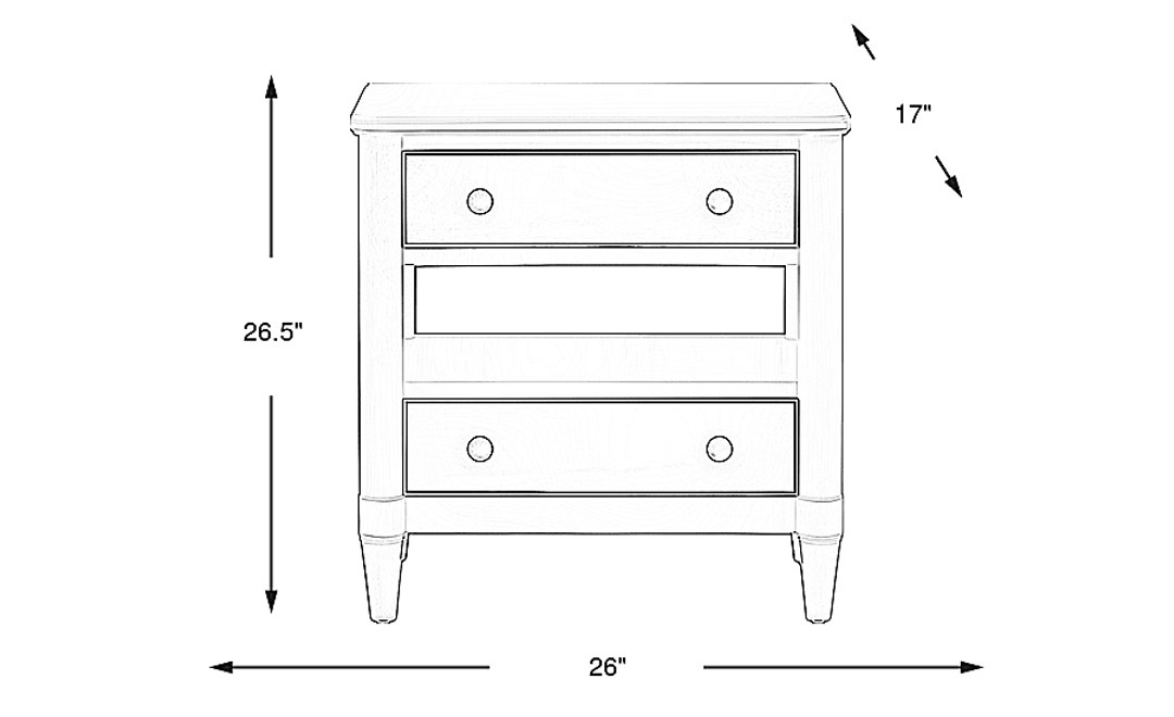 Oakwood Terrace Blue Open Nightstand