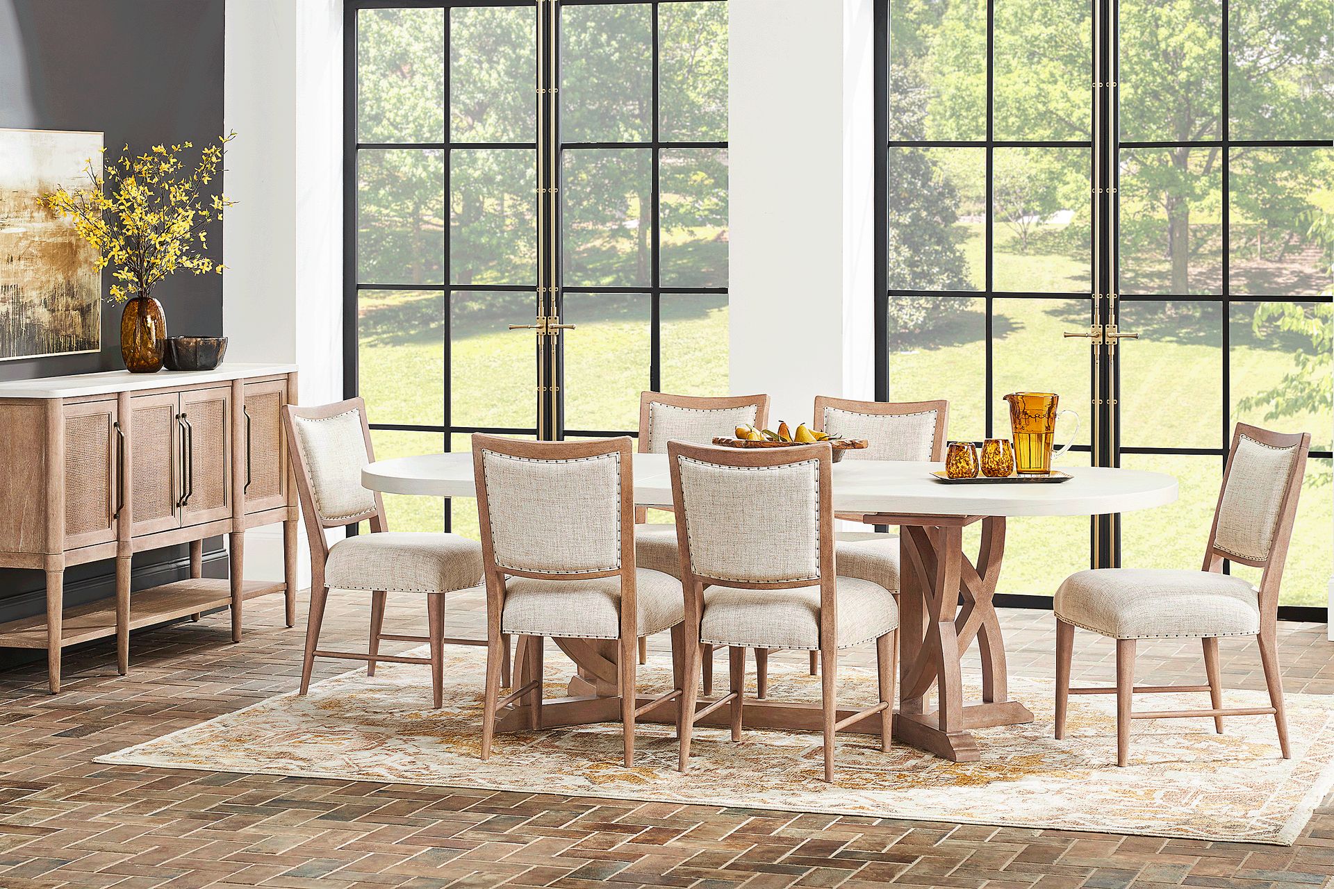 Oakwood Terrace Sand Oval Dining Table - Image 2