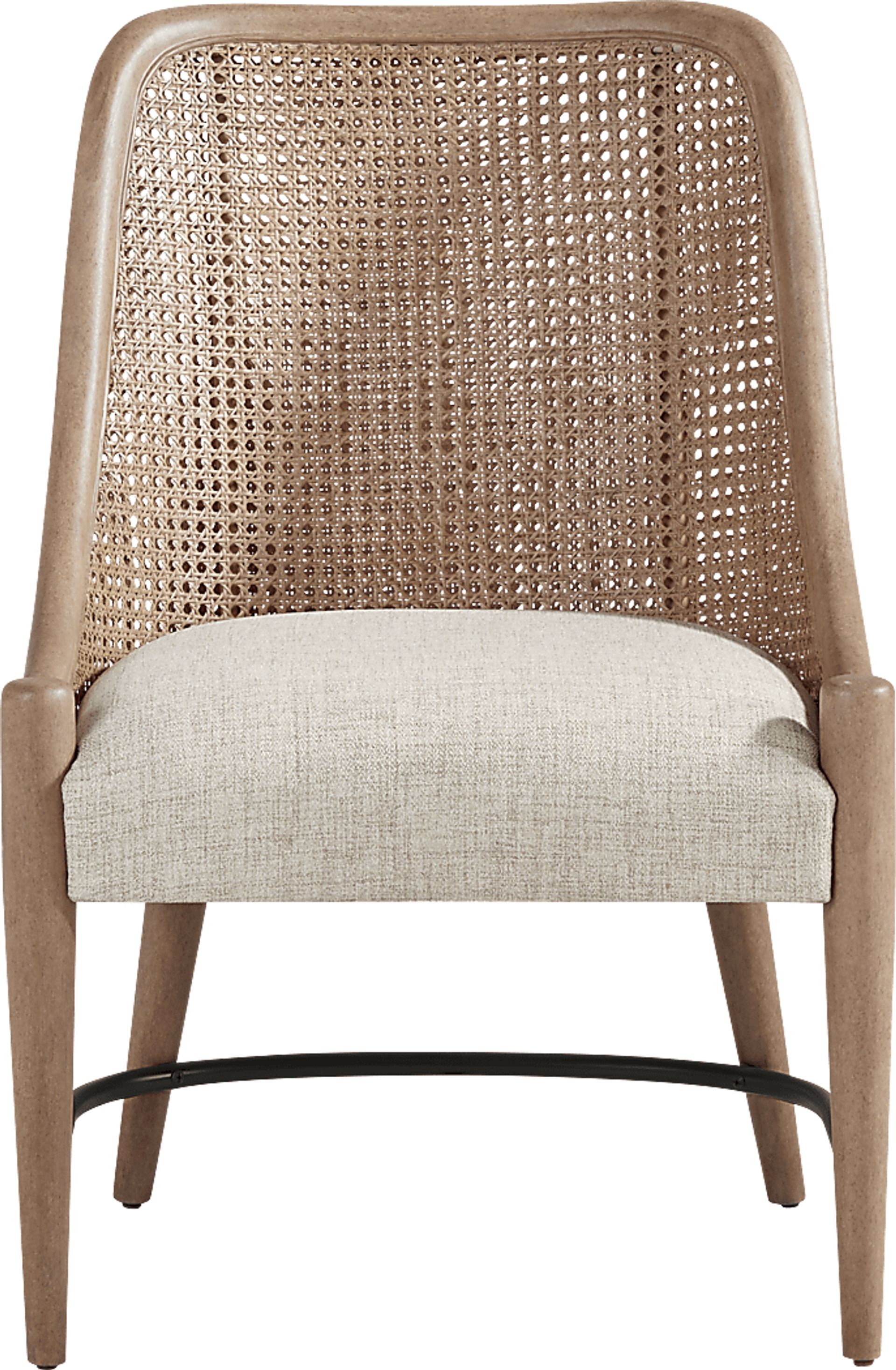 Oakwood Terrace Sand 5 Pc Round Dining Room with Cane Back Chairs - Image 6