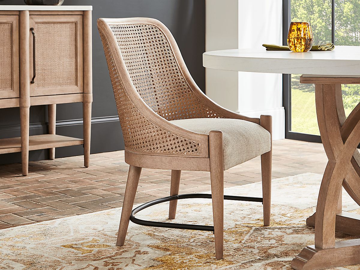 Oakwood Terrace 5 Pc Sand Light Wood Beige Dining Room Set With Dining ...