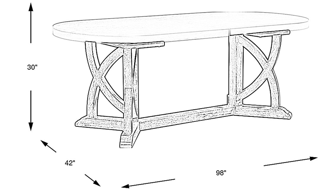 Oakwood Terrace Sand Oval Dining Table