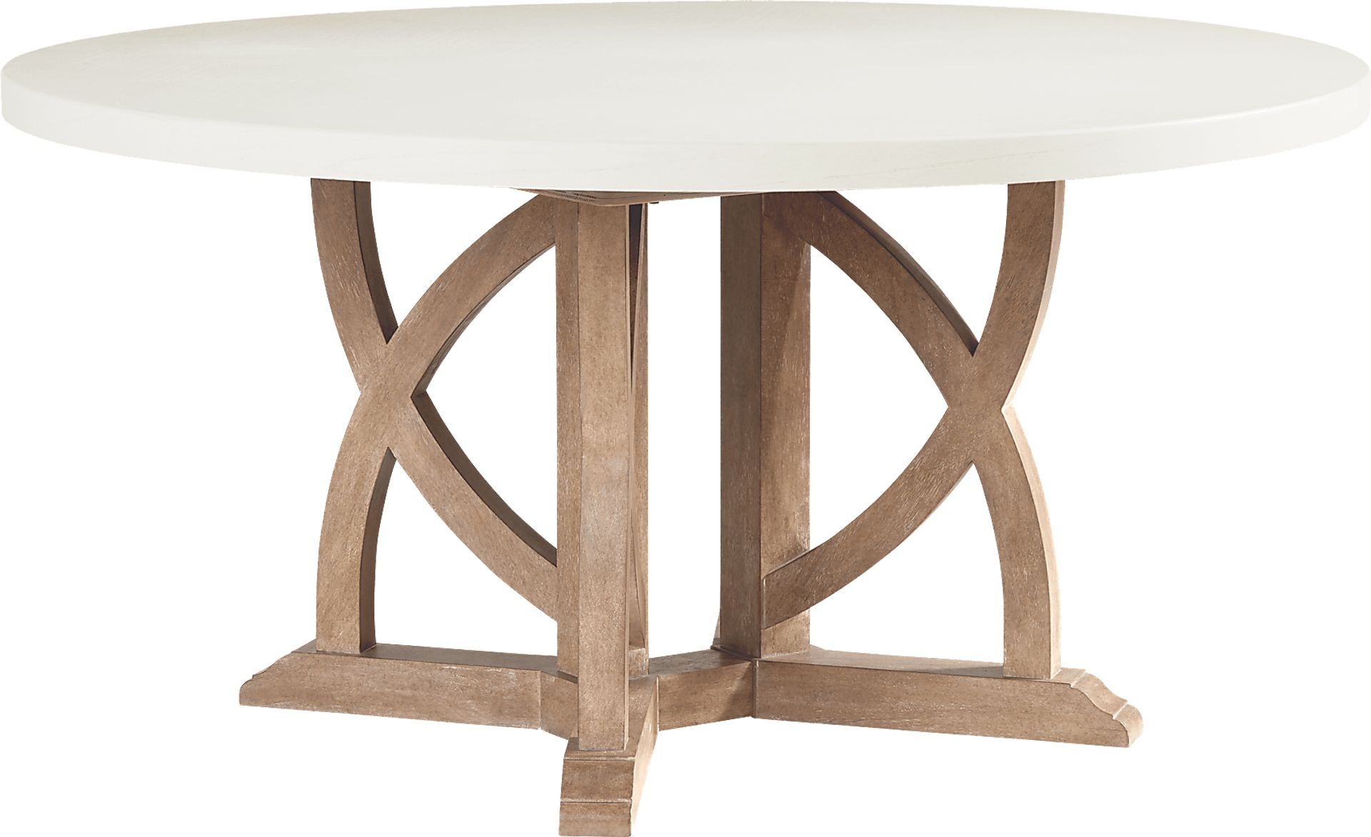 Oakwood Terrace Sand 5 Pc Round Dining Room with Cane Back Chairs - Image 2