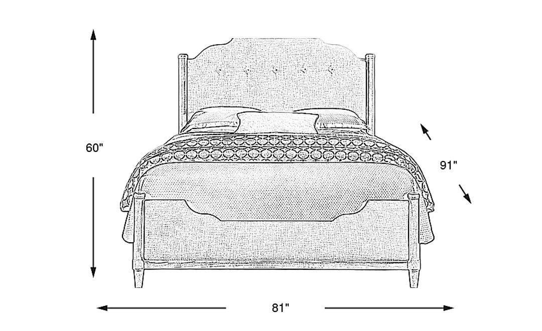 Oakwood Terrace Tan 3 Pc King Upholstered Bed