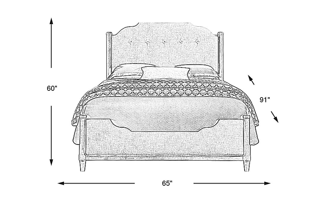 Oakwood Terrace Tan 3 Pc Queen Upholstered Bed