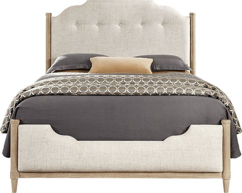 Oakwood Terrace Tan 3 Pc Queen Upholstered Bed