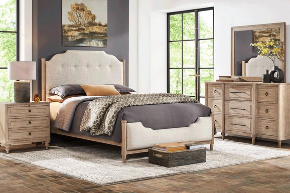 Oakwood Terrace Tan 5 Pc King Upholstered Bedroom