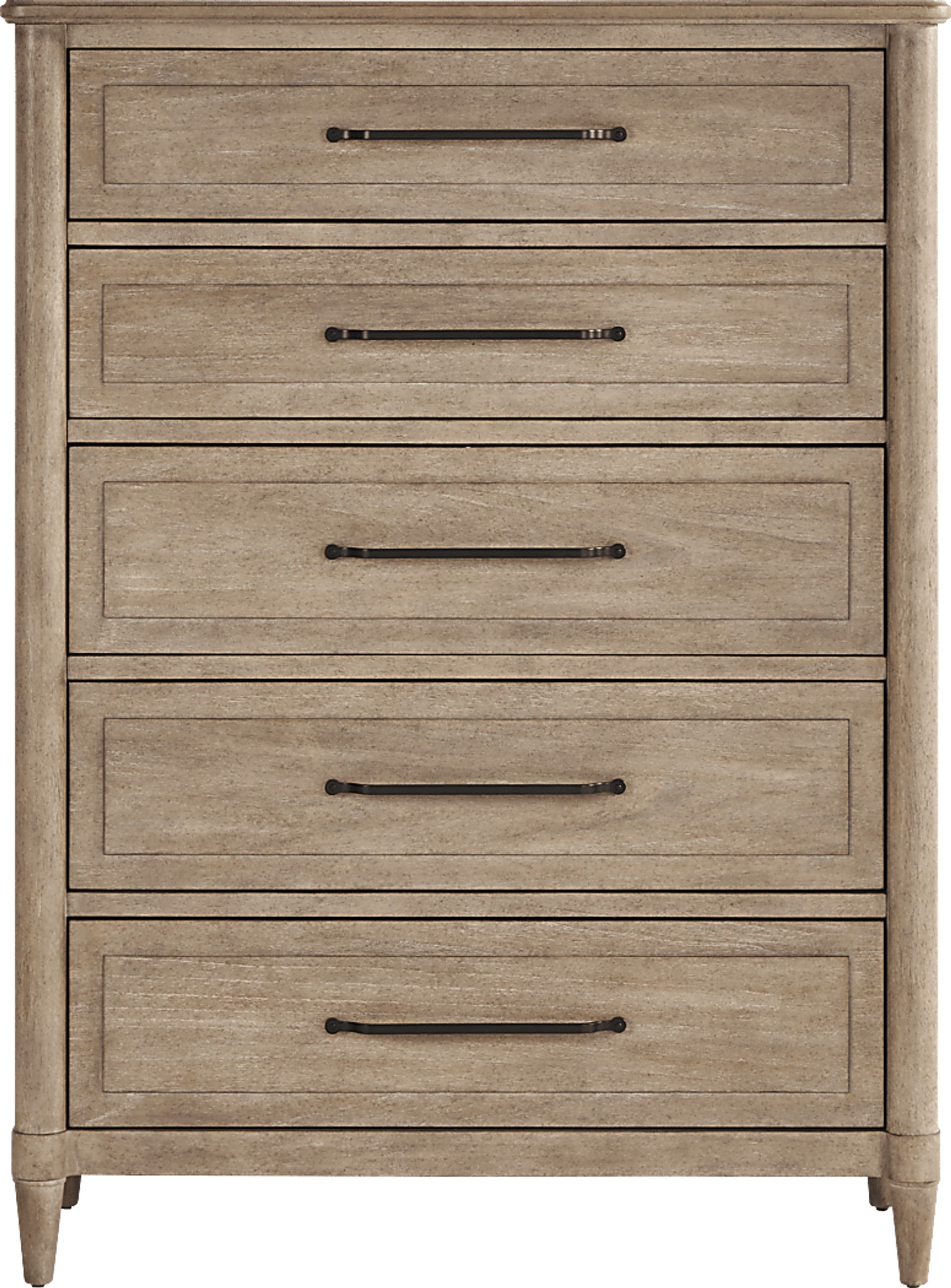 Oakwood Terrace Tan 5 Pc Queen Upholstered Bedroom - Image 5