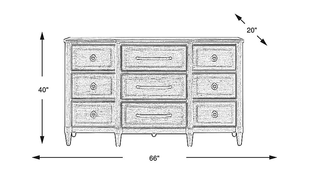 Oakwood Terrace Tan Dresser