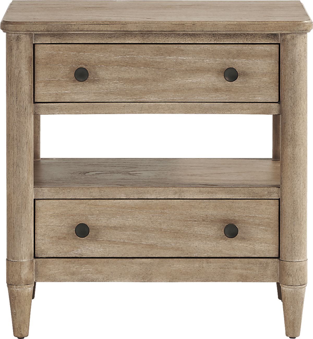Oakwood Terrace Tan Light Wood Open Nightstand | Rooms to Go