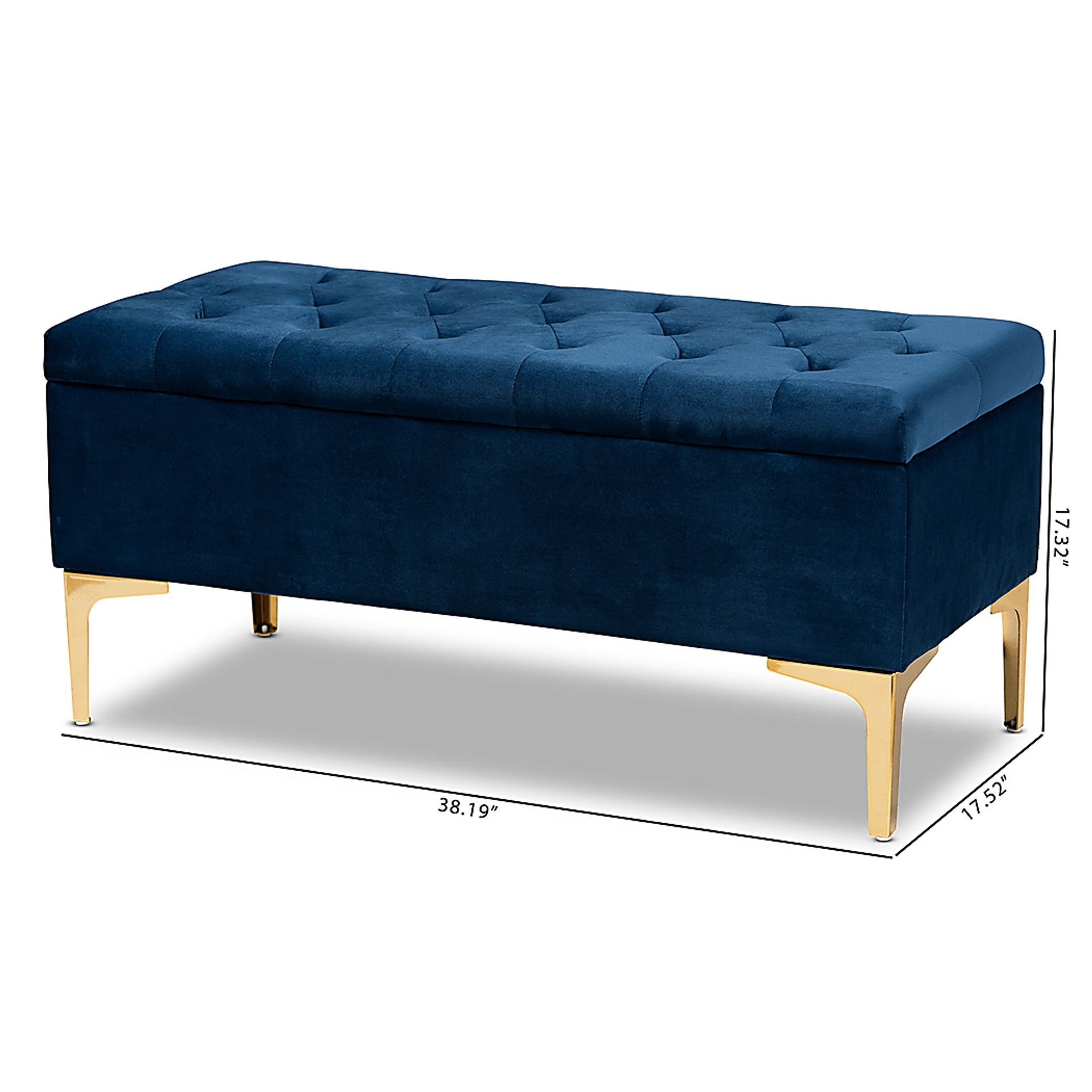 Oatmill Blue Ottoman - Image 11