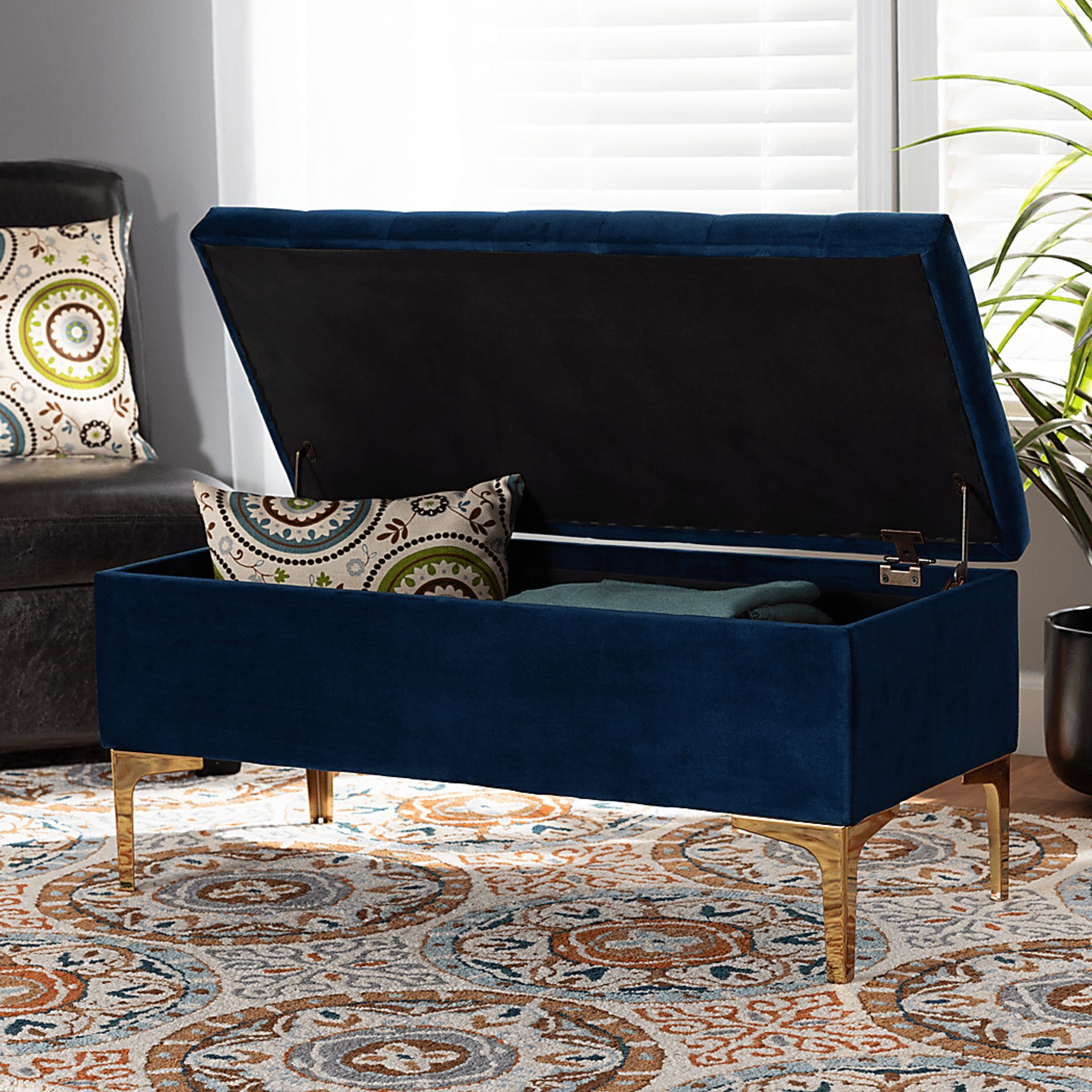 Oatmill Blue Ottoman - Image 9