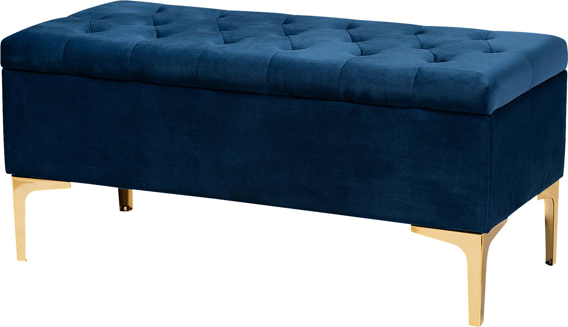 Oatmill Blue Ottoman - Image 1