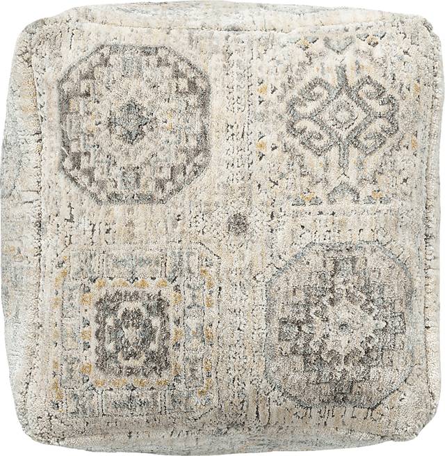 Obasie Light Gray Pouf - Thumbnail - Image 7