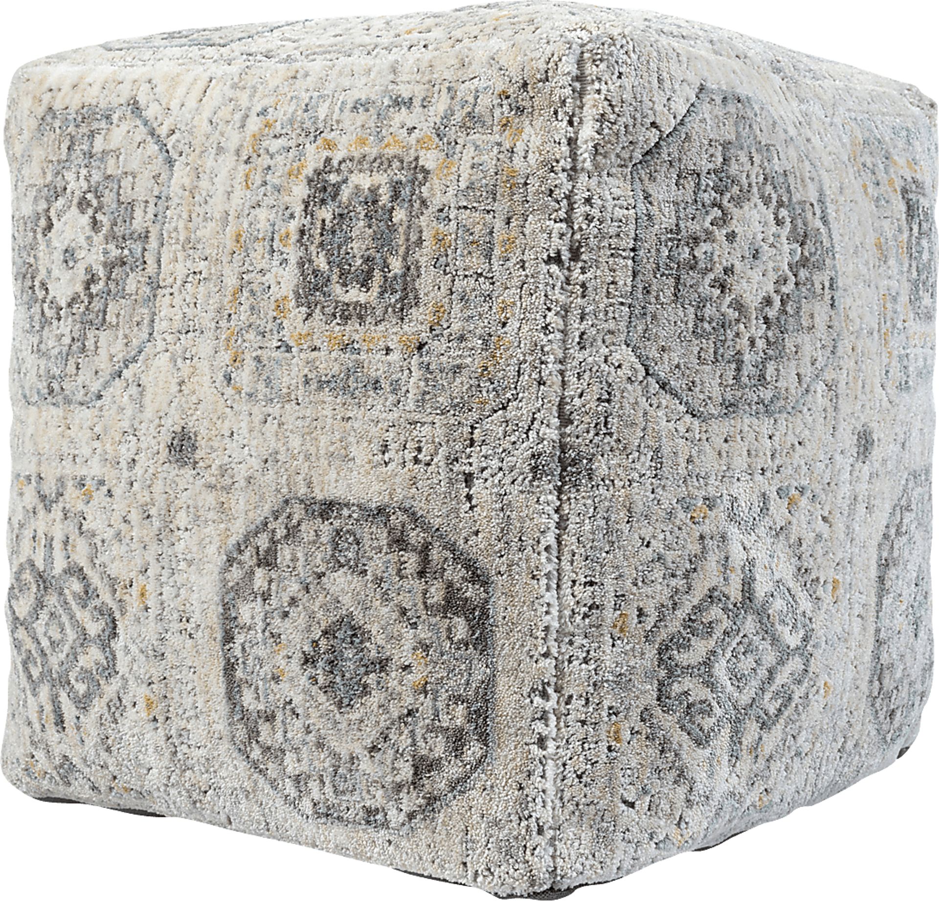 Obasie Light Gray Pouf - Image 8