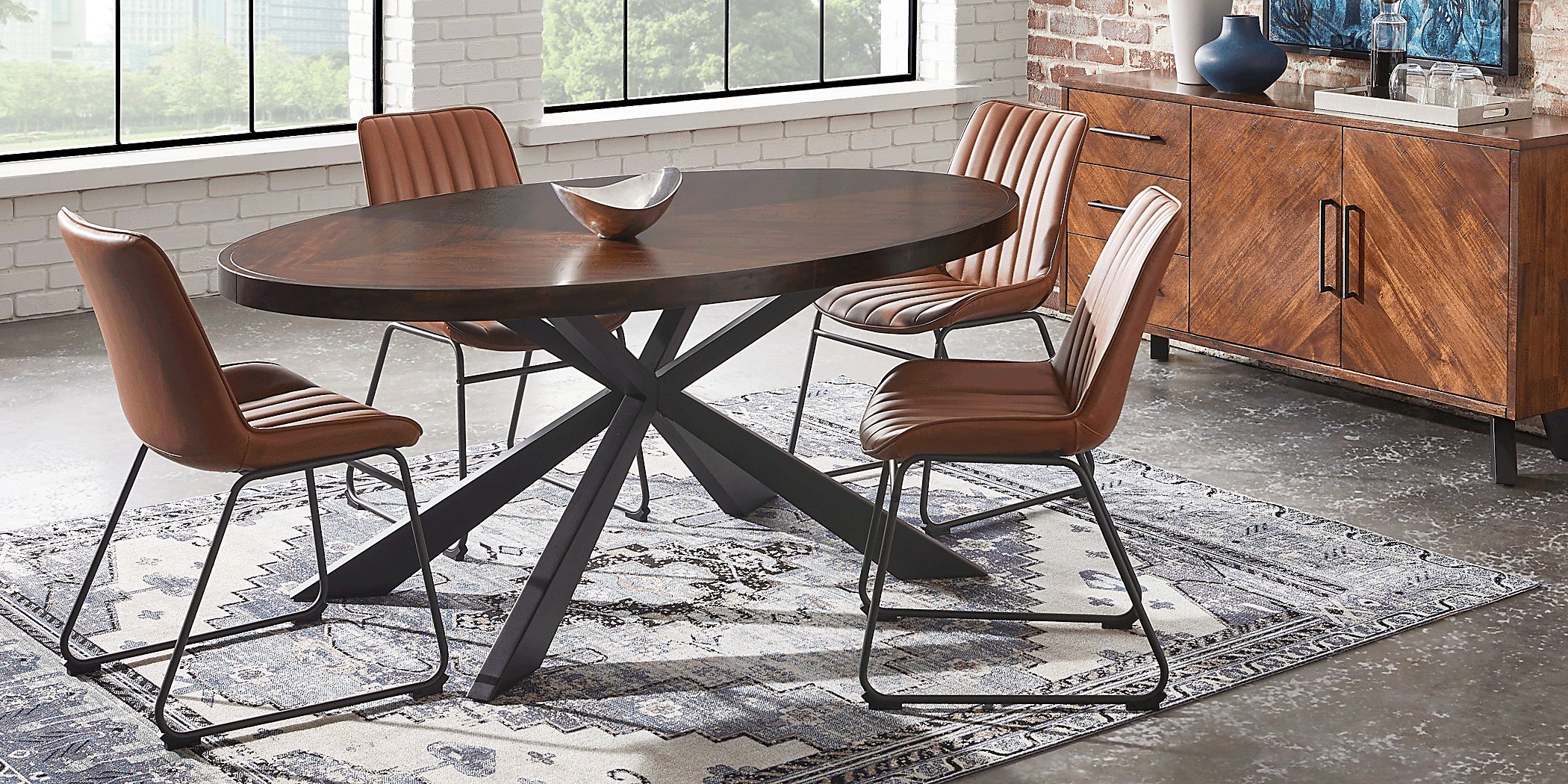 Obelia Tobacco 5 Pc Dining Room Rooms To Go