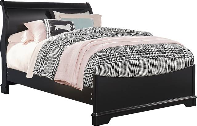 Kids Oberon Black 5 Pc Twin Sleigh Bedroom - Thumbnail - Image 2