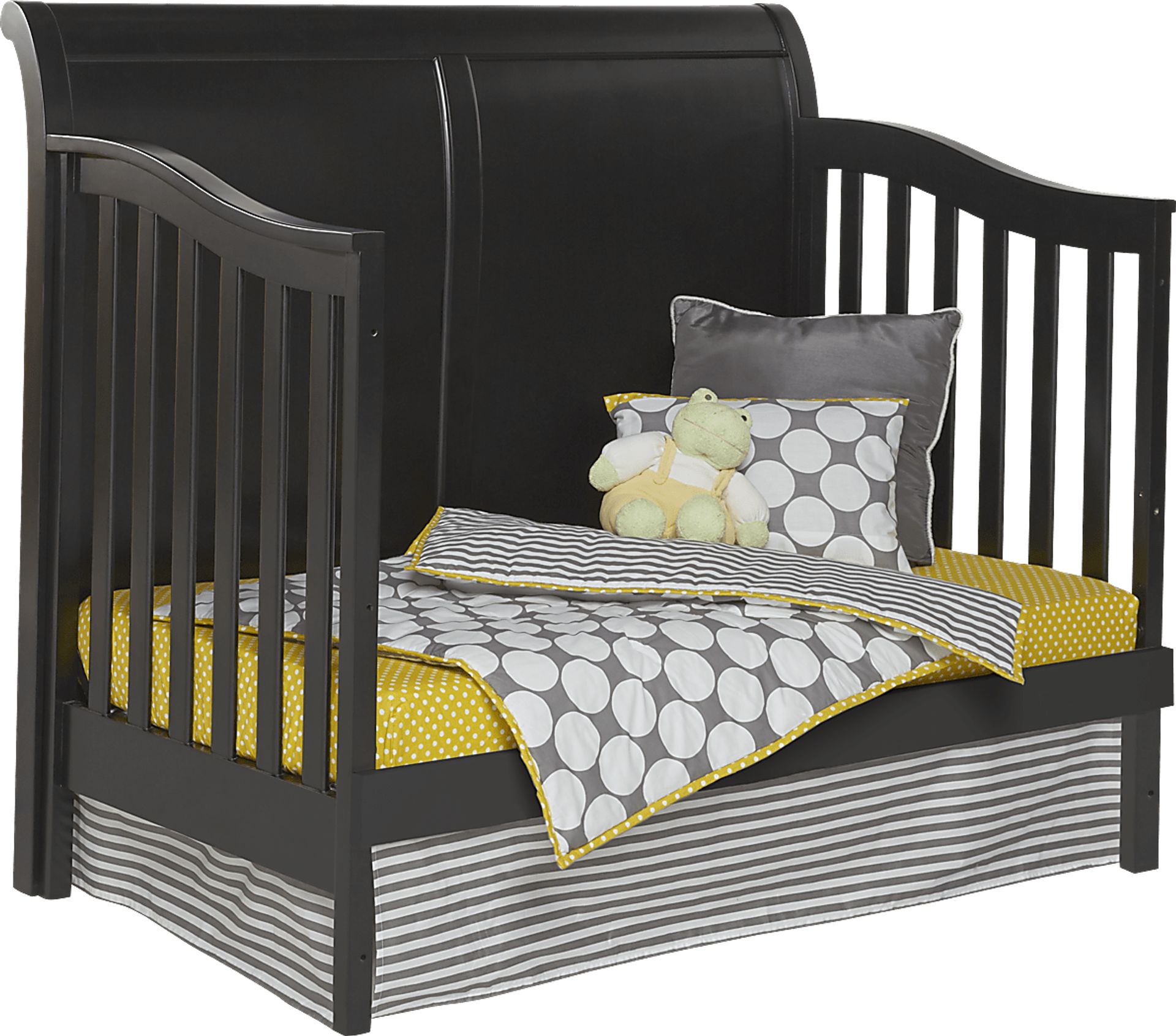 Oberon Black 6 Pc Nursery with Toddler & Conversion Rails - Image 4