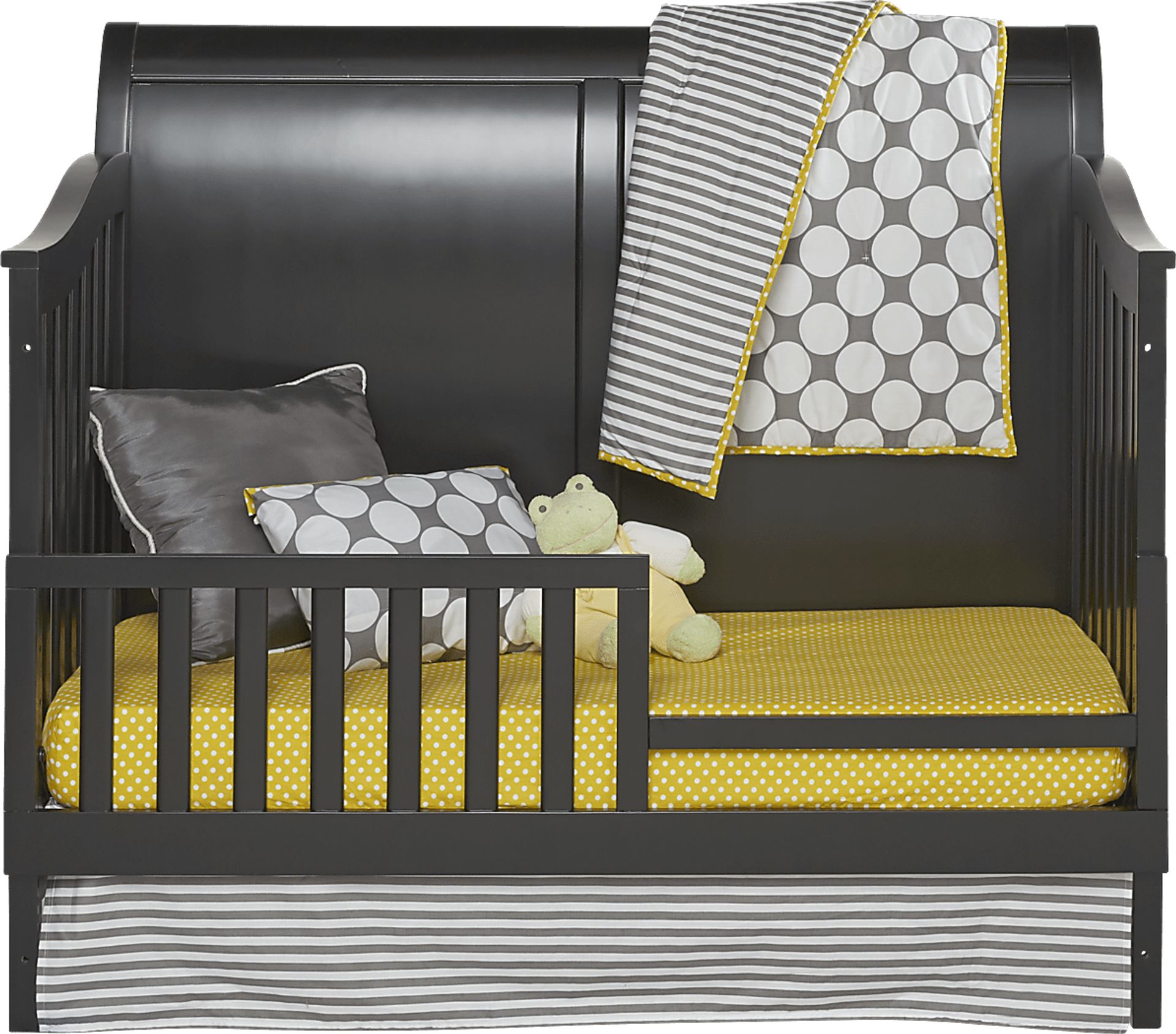 Oberon Black 6 Pc Nursery with Toddler & Conversion Rails - Image 5